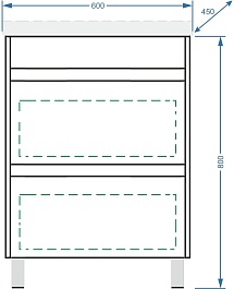 Stella Polare Тумба с раковиной Браво 60 слэйт / лакобель белое – фотография-10